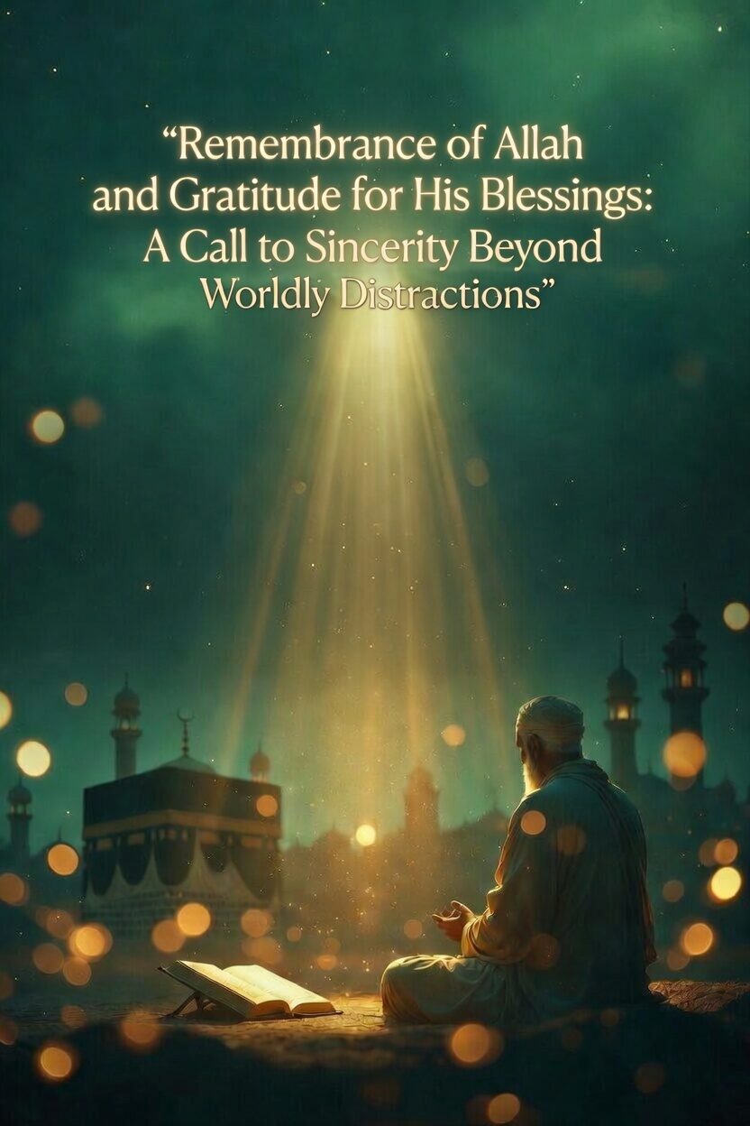 Remembrance of Allah and Gratitude for His Blessings: A Call to Sincerity Beyond Worldly Distractions
