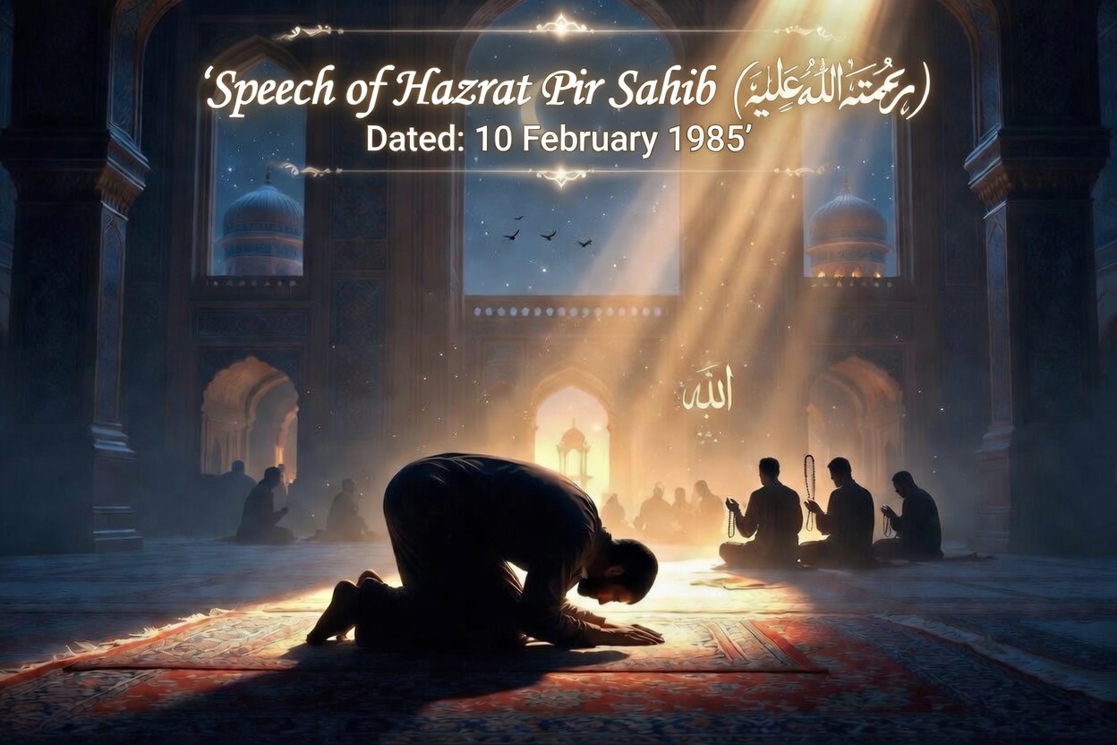 Speech of Hazrat Pir Sahib (رحمتہ اللہ علیہ) Dated: 10 February 1985